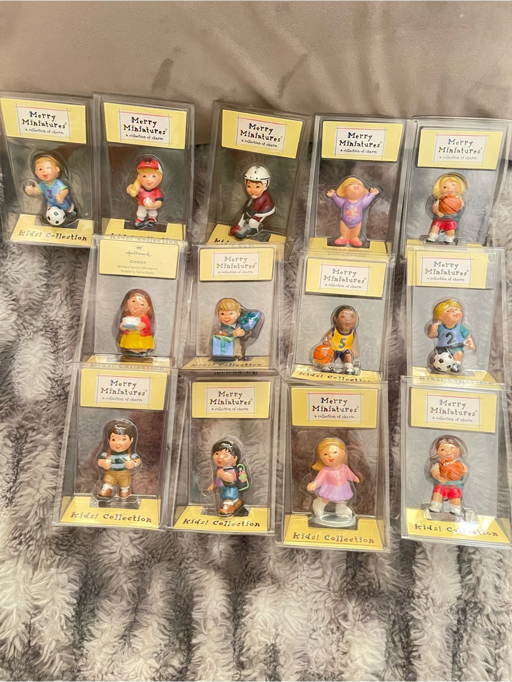 Hallmark Keepsake 2000 Merry Miniatures Star Kid's Collection Playing Sports.